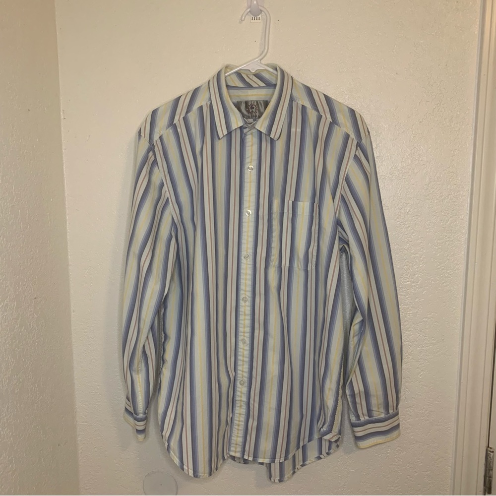 Vintage The Territory Ahead Vertical Striped Button Down Shirt - Men’s M